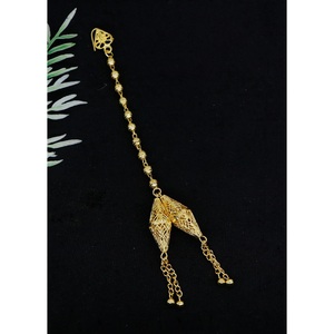 Accesorios Nupciales Árabes de Kuwait, Elegante Cadena para el Cabello, Accesorios para el Cabello Chapados en Oro para Mujer, Joyería de Moda para la Cabeza, Joyería Árabe - Product Image 4