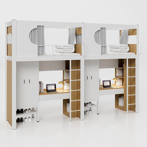 Современная металлическая кровать для хранения в стиле лофт для спальни, гостиницы, школы, больницы или общежития, квартиры для студентов колледжа - Product Image 3