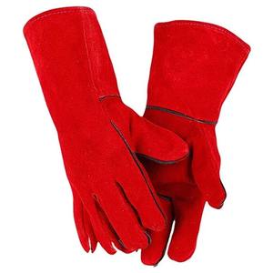 Guantes de soldadura Mig resistentes al calor de cuero de vaca personalizados Guantes de soldadura de cuero Guantes de soldadura con función a prueba de agua - Product Image 6