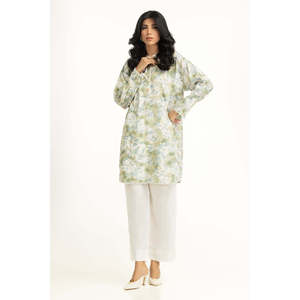 Ensemble coordonné imprimé en coton viscose Khaddar IUSTTS-1365, tenue 2 pièces pour le printemps/été, taille XS, haut et short - Product Image 3