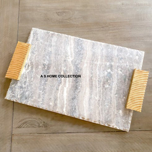 Forme unique en gros métal martelé luxe couleur dorée plateau de petit déjeuner stockage plateaux de service pour Restaurant avec poignée - Product Image 3