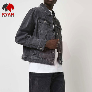 Veste en jean pour homme, logo personnalisé, OEM ODM, lavage classique, fermeture à boutons, tissu durable, vêtements d'extérieur décontractés, vente en gros - Product Image 3