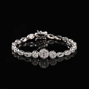 สร้อยข้อมือเงินแท้ 925 ประดับเพชรโมอิสซาไนต์ ของขวัญสำหรับเธอ - Product Image 1