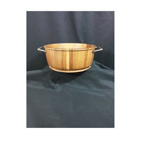 Wood <b>Bowl</b> With Metal Handle Wooden <b>Salad</b> Serving <b>Bowl</b> and <b>Large</b> Size and Round Shape and Hot Sale Product - Product Image 5