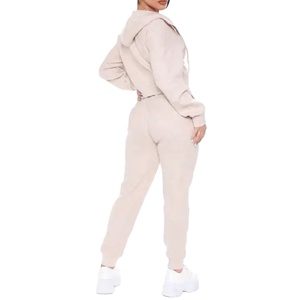 Nouvelle mode, ensemble deux pièces pour femmes, ensemble de sweat-shirts personnalisés, vente en gros, streetwear, saison d'hiver, sweat-shirt court, survêtement, 2026 - Product Image 3