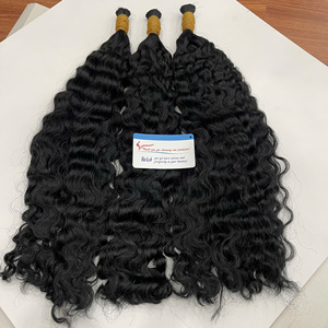 Meilleures ventes Cheveux humains bouclés en vrac Couleur noire naturelle 100% cheveux Remy - Product Image 4