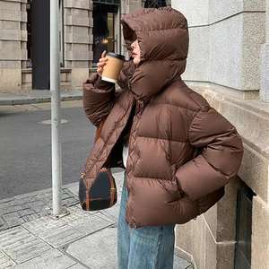 Personnalisé 100% Nylon Hiver Vintage Noir Imperméable Coupe-Vent Standard À Capuche Stand Zip-Up Puff High Street Veste pour Hommes - Product Image 5