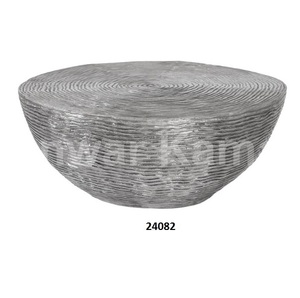 โต๊ะข้างสแตนเลสสตีลหินอ่อนแข็งทำด้วยมือสีเงินพร้อมโต๊ะชาและกาแฟสำหรับสำนักงาน - Product Image 5