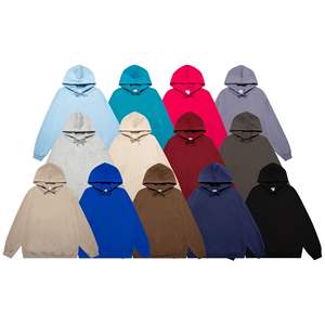 Diseño personalizado Sin bolsillo Sudadera con capucha puff estampado bordado Sudadera con capucha logotipo personalizado de gran tamaño streetwear sudaderas con capucha para hombres - Product Image 1