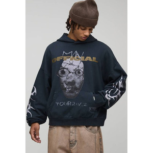 Sudaderas con Capucha de Forro Polar de Color Sólido Teñido Liso de Invierno para Hombre, 100% Algodón, con Logotipo Personalizado - Product Image 1