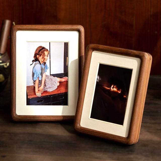 Handcrafted Foldable Wooden Rectangle Picture Frame Tabletop Horizontal Modern Design 1 Color Print Multiple Colors Sizes