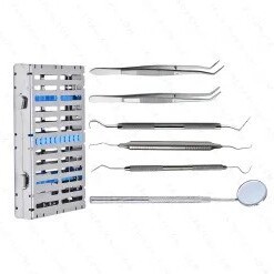 Kit de 6 instruments chirurgicaux pour le nerf ombilical, outils d'examen dentaire, manuels, en acier inoxydable de haute qualité, certifiés CE, garantie 3 ans - Product Image 2