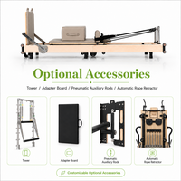 Máquina de Pilates Reformer Comercial con Estructura de Madera de Roble Plegable para Estudio Profesional