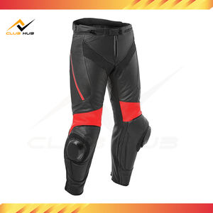 Pantalon de moto en cuir de course à manches longues, coupe ajustée, haute qualité, doublure respirante, coutures robustes pour motard - Product Image 3
