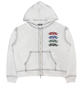 Sudadera con capucha de algodón para hombre de calidad superior personalizada de gran tamaño con cremallera Streetwear estilo Sun fade Effect - Product Image 4