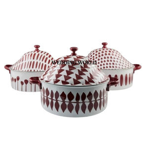 Marmite à double paroi en acier inoxydable de haute qualité, fait main, design personnalisé, taille sur mesure, chauffe-plats en métal pour table - Product Image 4