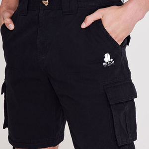 Shorts cargo pour hommes, sur mesure, style streetwear, uni, teinture unie, multi-poches, écologiques, respirants, séchage rapide, taille haute, vêtements de travail - Product Image 6
