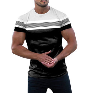 2025 T-shirts mode hommes Hipster Hop palangre col rond T-Shirt haute qualité personnalisé hommes palangre T-Shirts - Product Image 3