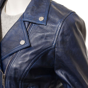 Chaqueta de Invierno de Cuero Genuino para Mujer, de Alta Calidad, Liso, Relleno de Algodón, Impermeable, Transpirable, Nueva Llegada - Product Image 3