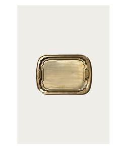 Plateau de service moderne en laiton avec un design d'inspiration patrimoniale, personnalisable pour les mariages et les occasions festives, décoration ethnique pour la maison - Product Image 3