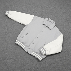 Nouvel arrivage de veste universitaire 100% coton polaire pour homme, manches lourdes et contrastées, veste Streetwear d'hiver à boutons pour hommes - Product Image 3