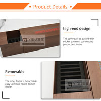 Présentoir de cartes multifonctionnel portable pour salon professionnel avec design de boîte de luxe en carreaux et boîte à échantillons de papier de qualité supérieure