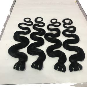 Para la máquina de extensiones de cabello Remy virgen indio crudo, cutícula de doble trama alineada, estilo de onda Natural, todos los colores adecuados - Product Image 1