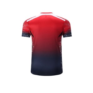 Uniforme de tennis de table et de badminton pour hommes personnalisé de haute qualité, respirant, imprimé numérique, anti-UV, imprimé sur le devant, écologique - Product Image 3