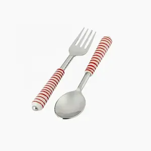 Ensemble de couverts jetables en laiton plaqué nickel, design badminton, couteau, ensemble de table pour mariage, dîner - Product Image 4