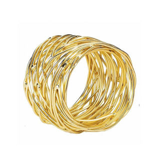 Anillo para Servilletas de Metal Fundido en Latón Dorado Antiguo de Lujo, Ecológico, para Hoteles - Product Image 2