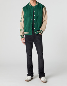 Veste universitaire d'hiver imperméable tendance avec boutons, logo personnalisé sur le devant, style américain pour hommes - Product Image 2