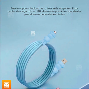สาย USB V8 สำหรับถ่ายโอนข้อมูลและชาร์จเร็ว ดีไซน์น่ารัก - คละสี - Product Image 4
