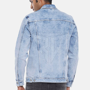 Meilleure vente Hommes col montant veste en jean de haute qualité sur mesure manches longues hiver High Street Style respirant - Product Image 3