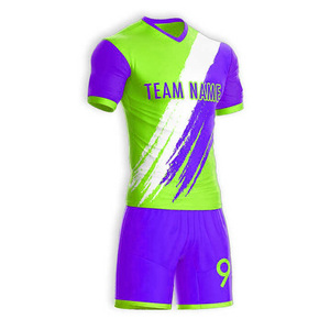 Kit de fútbol por sublimación, transpirable antisudor camiseta de fútbol y pantalones cortos, conjunto de uniforme personalizado, conjunto de fútbol ligero y duradero - Product Image 2