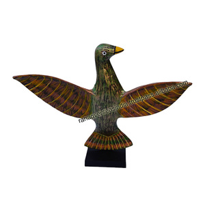 โรงงานขายส่ง Piegon ตุ๊กตารูปปั้นโลหะอลูมิเนียม Piegon ประติมากรรมบนฐานสี่เหลี่ยมสําหรับโฮมออฟฟิศตกแต่งโต๊ะโรงแรม - Product Image 4