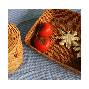 Bandeja de servicio de algas marinas pequeñas tejidas al por mayor de Vietnam con asa para servir Mesa decoración desayuno pan almacenamiento - Product Image 5