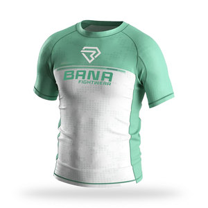 Vente en gros d'éruptions cutanées personnalisées en polyester spandex MMA & BJJ Compression manches courtes unisexe BANA FIGHT WEAR fabriqué au Pakistan - Product Image 2