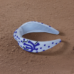 Diadema Elegante, Duradera y Ligera con Letras Griegas Bordadas en Tela Blanca, Personalizable para Hermandades y Fraternidades, Acolchada, de Lujo - Product Image 4
