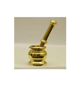 Mortier et pilon en laiton de vente chaude pour la cuisine articles de meulage décoratifs luxe au meilleur prix artisanat naturel - Product Image 5