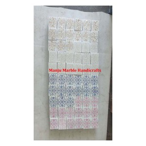 El Mejor Producto Preferido de MOP, caja de incrustaciones de mármol indio con incrustaciones florales de concha de mar, tema de trabajo hecho a mano para el artículo de regalo del cliente del Hotel - Product Image 1