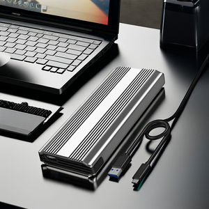 กล่องใส่ M.2 อลูมิเนียม NGFF M2ssd แบบ USB Type-C 3.1 สำหรับฮาร์ดไดรฟ์แบบโซลิดสเตท NGFF ของ wd - Product Image 4
