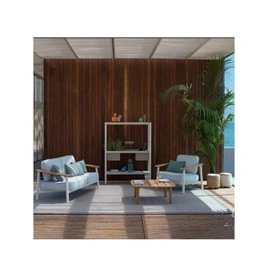 Canapé de salon en cuir et bois fait à la main avec trois sièges disponibles à un prix de gros provenant de l'inde - Product Image 2