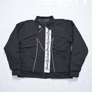 Chaqueta bomber formal clásica acolchada en blanco impermeable para hombre con logotipo bordado de impresión personalizada a prueba de viento de piloto grueso de invierno - Product Image 1