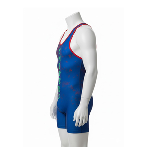 Combinaison de lutte confortable pour garçons, OEM, compression, logo personnalisé, uniforme d'équipe idéal, ensembles de lutte pour hommes - Product Image 3