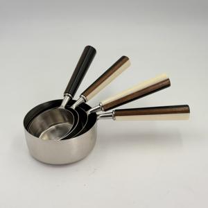 Juego de 4 Tazas Medidoras de Acero Inoxidable Pulido Espejo, Cuchara Medidora para Hornear en la Cocina, Taza Medidora para Café, Leche en Polvo - Product Image 4