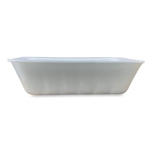 GEN 2WH White Meat Trays 8.5 In. X 6.03 In. X 1.11 In. #2 500/Carton <b>Packaging</b> <b>Materials</b> - Product Image 2