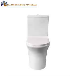 <span class=keywords><strong>WC</strong></span> moderne en céramique à double chasse, à poser au sol, avec siphon en P pour évacuation des eaux usées - Product Image 2