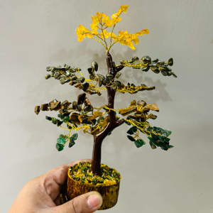 Bel arbre en cristal à 7 chakras fait à la main, grandes et petites tailles pour décor en pierre-Autres arbres en cristal - Product Image 1