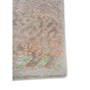 Tapis Manchaha grande surface noué à la main en laine et soie de bambou Les-2150 à motif géométrique pour la maison et le couloir, épaisseur 10 mm, gris et noir - Product Image 2