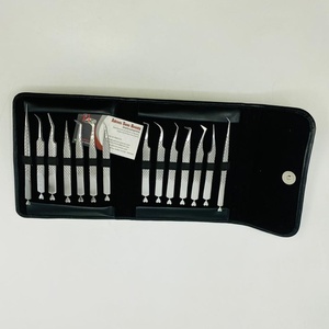 Pince à cils professionnelle finition miroir argenté pince à épiler d'extension de cils en acier inoxydable japonais durable - Product Image 6